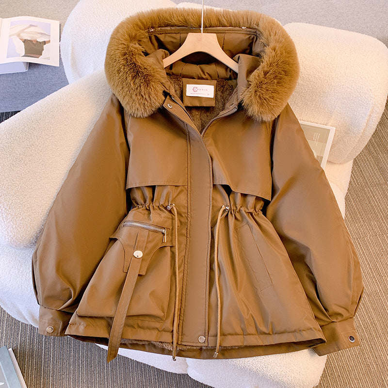 Winter Coat Women - Stylish Warm Jacket with Hood and Pockets