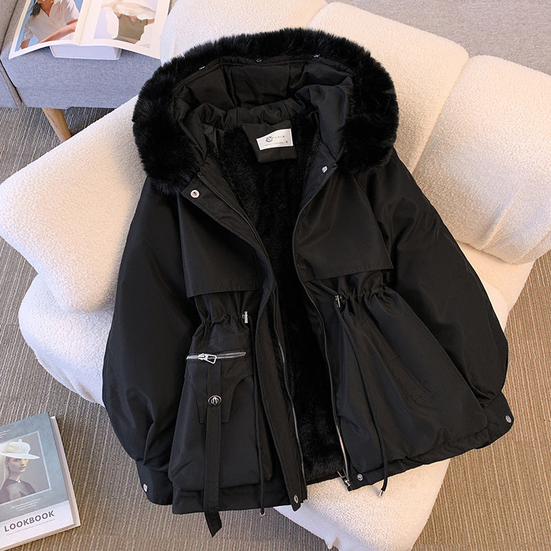 Winter Coat Women - Stylish Warm Jacket with Hood and Pockets