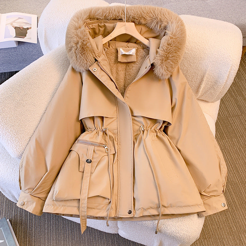 Winter Coat Women - Stylish Warm Jacket with Hood and Pockets