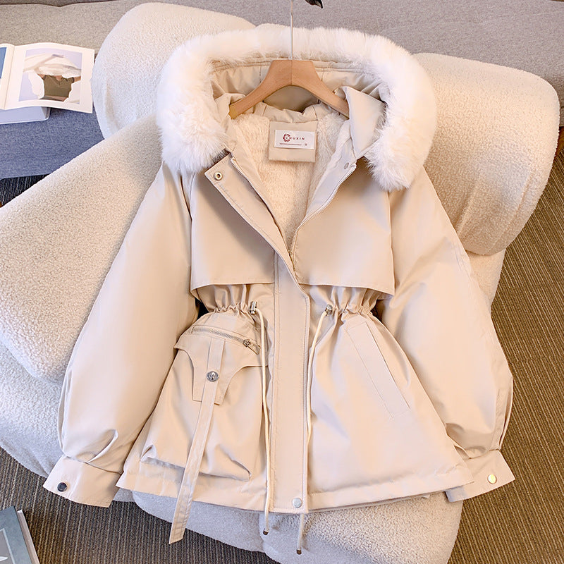 Winter Coat Women - Stylish Warm Jacket with Hood and Pockets