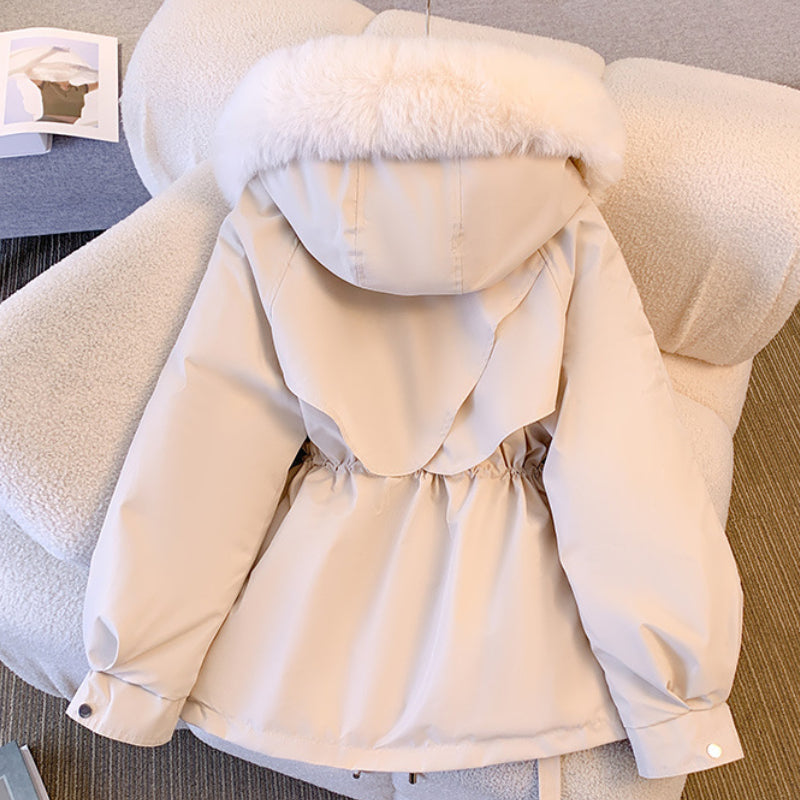 Winter Coat Women - Stylish Warm Jacket with Hood and Pockets