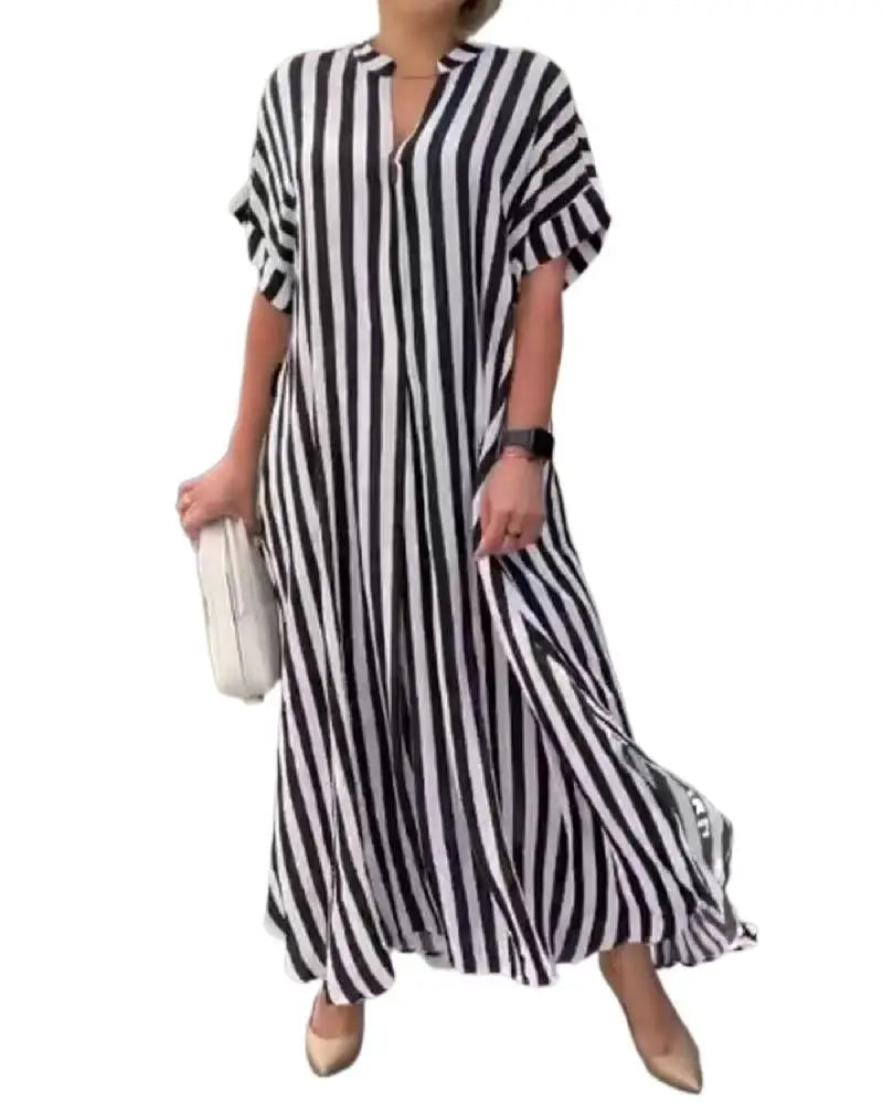 Boho Striped Dress – Flowy Summer Dress for Women