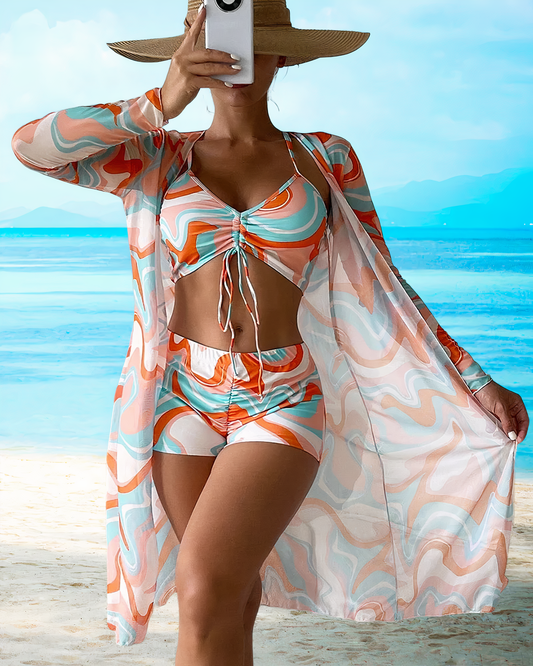 Bikini Set High Waist Women – Stylish Swimwear with Cover-Up