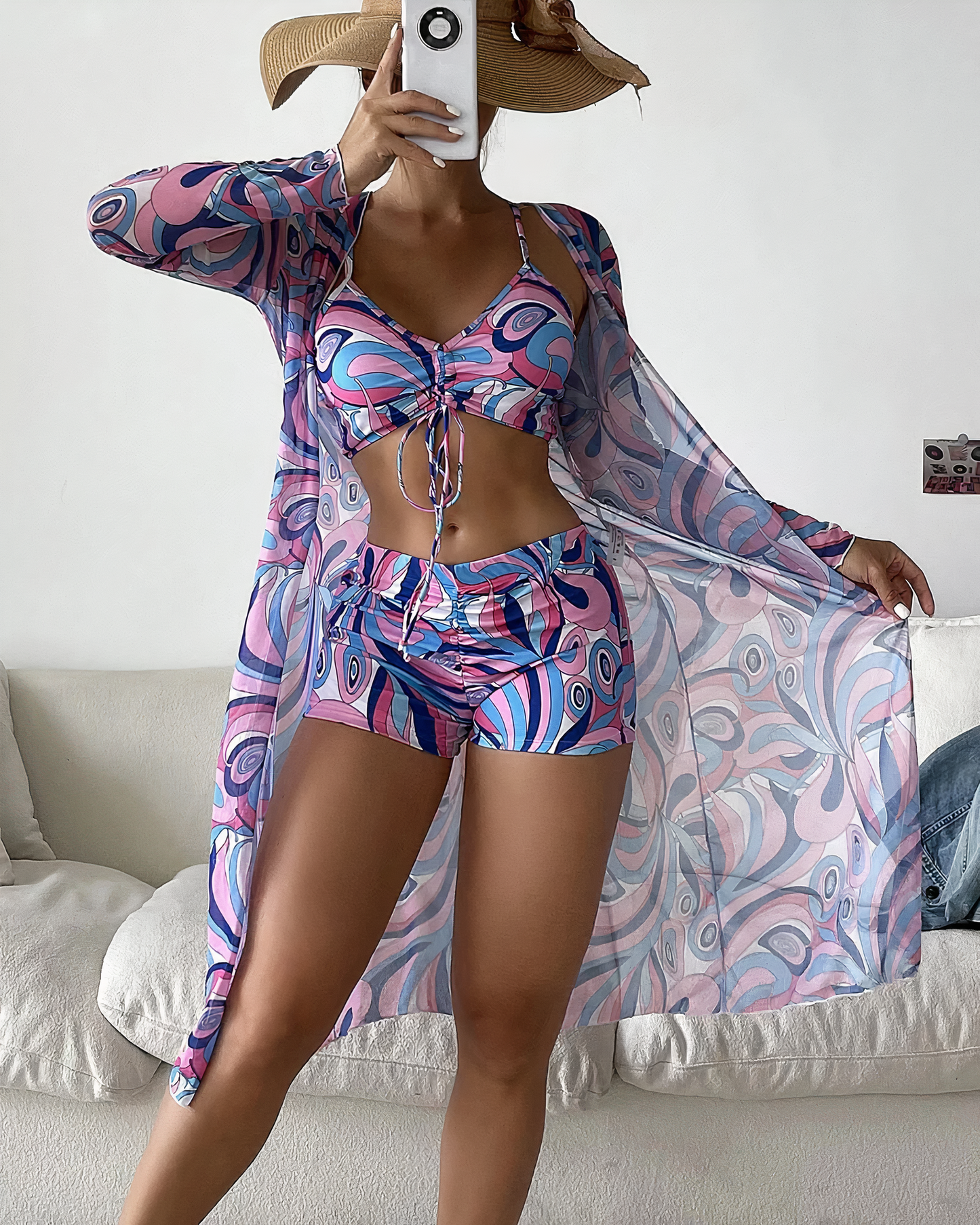 Bikini Set High Waist Women – Stylish Swimwear with Cover-Up