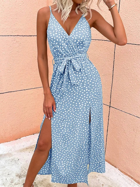 Floral Summer Dress – Long Elegant Dress for Women, Perfect for Beach and Casual Events