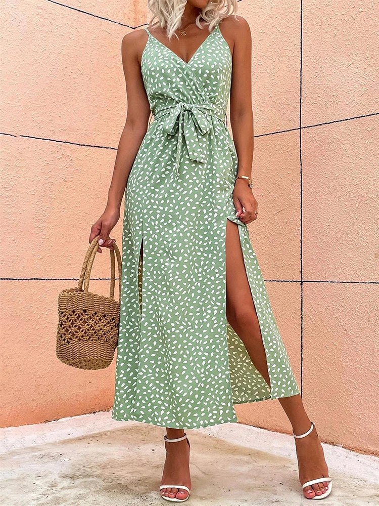 Floral Summer Dress – Long Elegant Dress for Women, Perfect for Beach and Casual Events