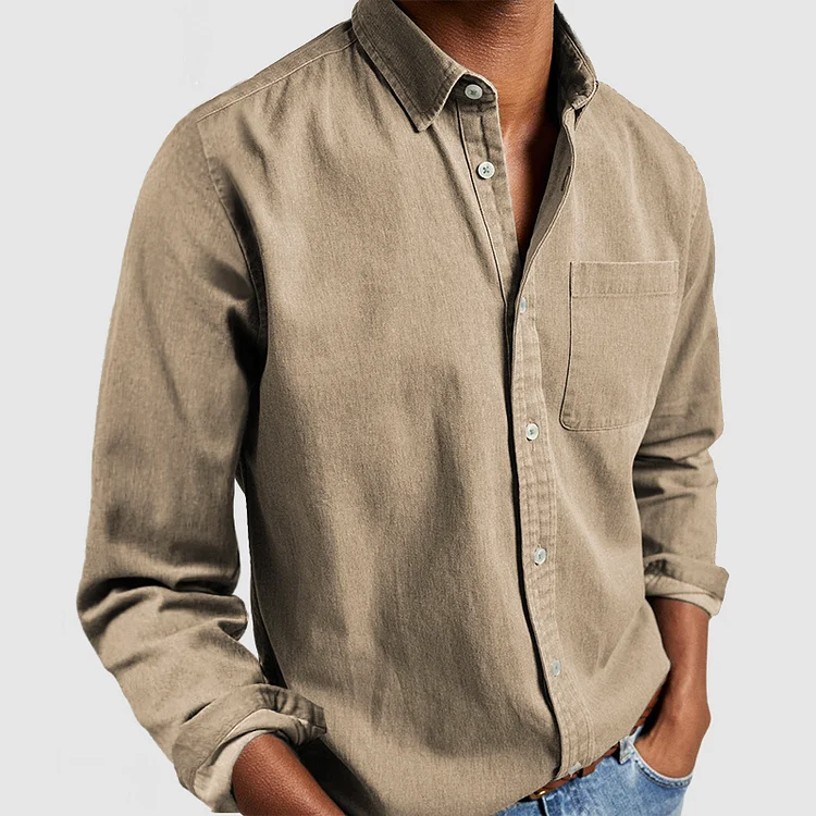 Casual Shirt for Men – Lightweight Cotton Button-Up, Stylish Fit