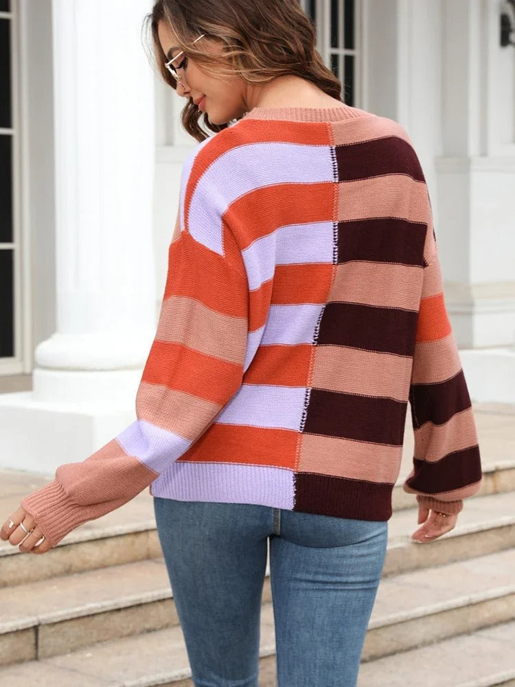 Colorful Spring Sweater Women – Lightweight Knit Pullover for Casual Wear