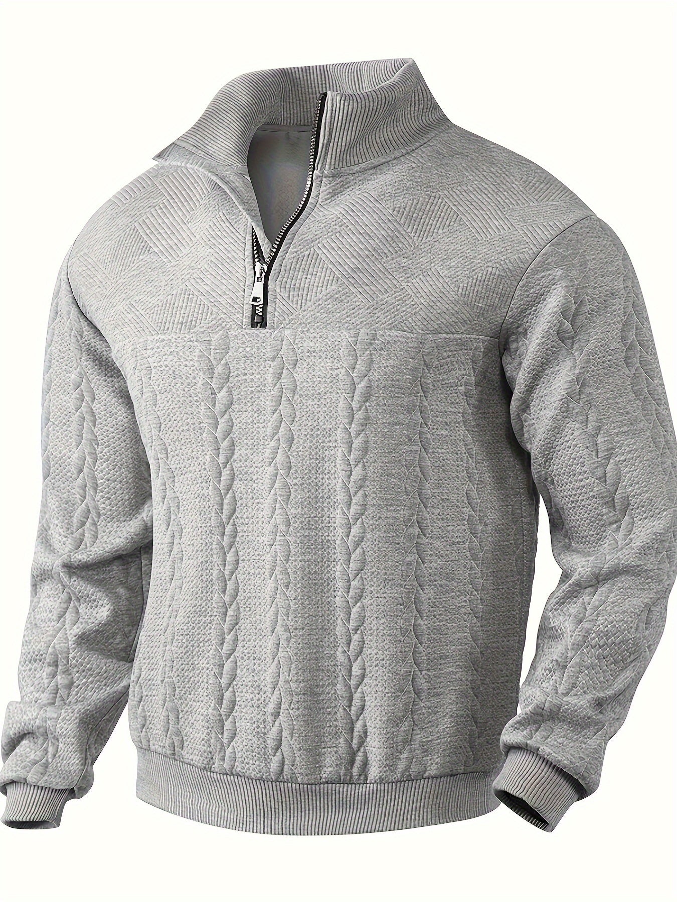 Men's Vintage Sweater – Zippered Knit Pullover for Casual Style