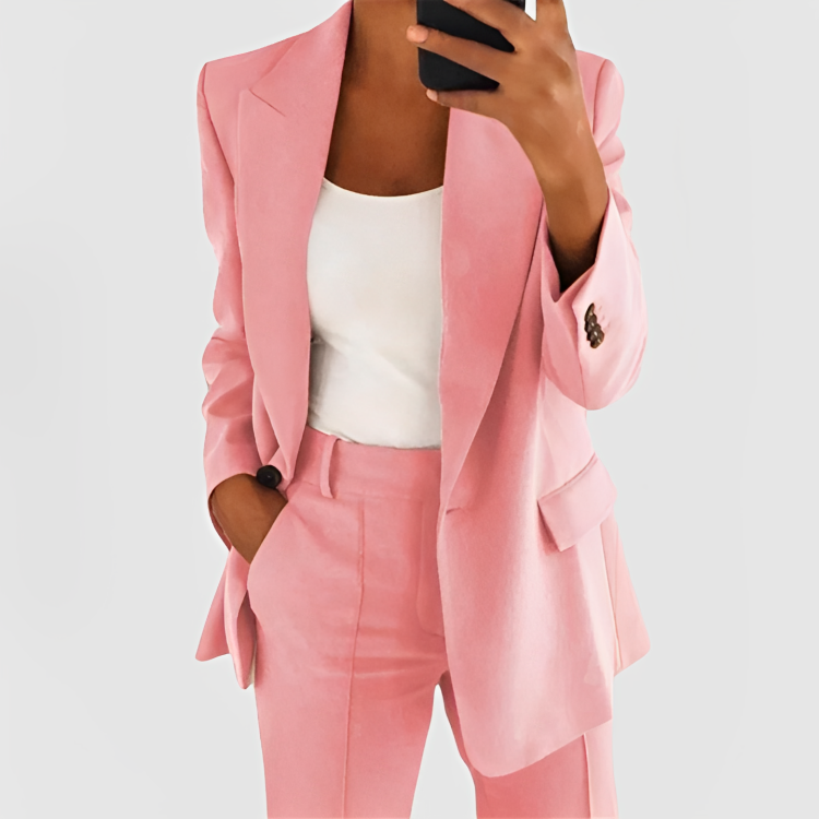 Chic Blazer Set for Women – Stylish Tailored Blazer and Pants Outfit