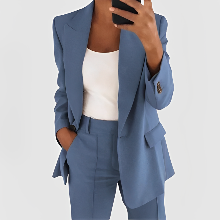 Chic Blazer Set for Women – Stylish Tailored Blazer and Pants Outfit