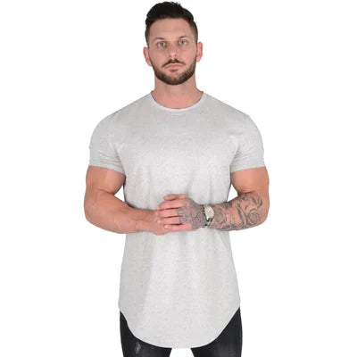 Essential T-Shirt Men – Drop Hem Casual Tee for Everyday Wear