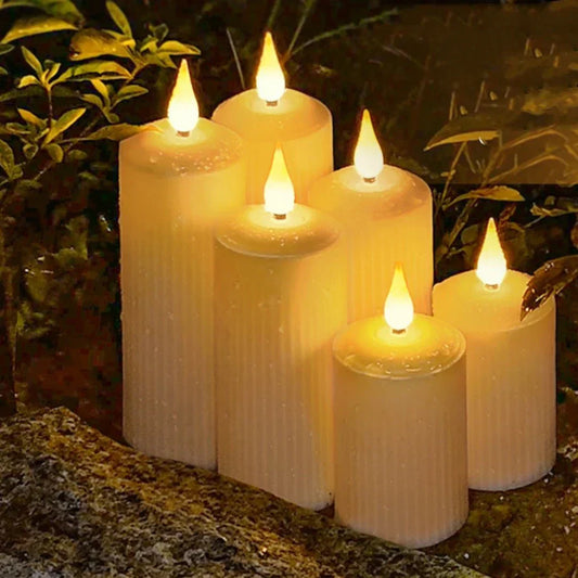 Waterproof LED Candles with Remote – Realistic Pillar Lights for Home Decor