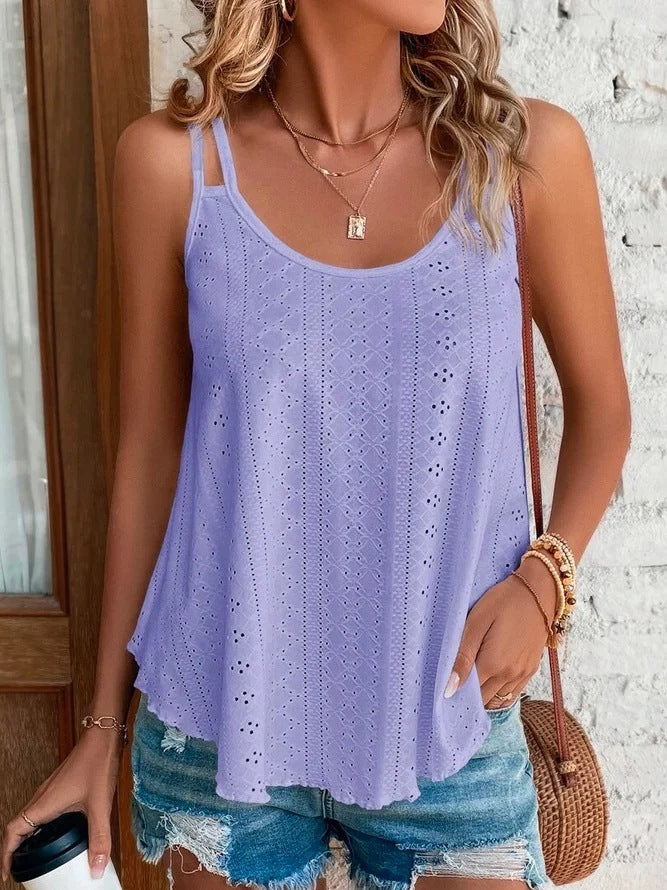 Boho Camisole Top – Large Lightweight Summer Blouse