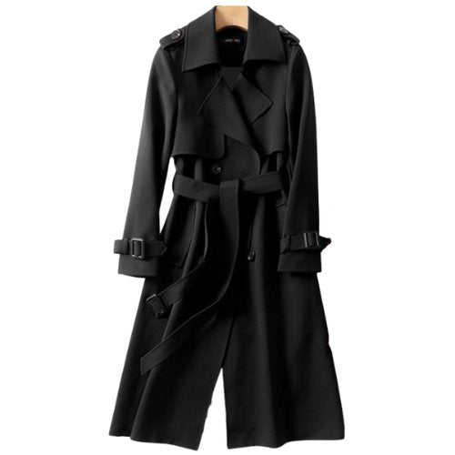 Double Button Placket Coat – Stylish Women's Outerwear for All Occasions