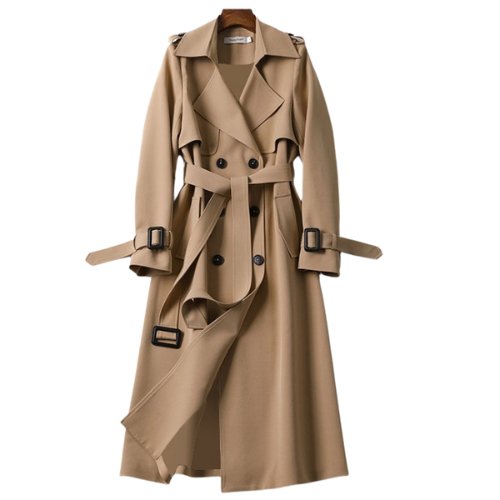 Double Button Placket Coat – Stylish Women's Outerwear for All Occasions