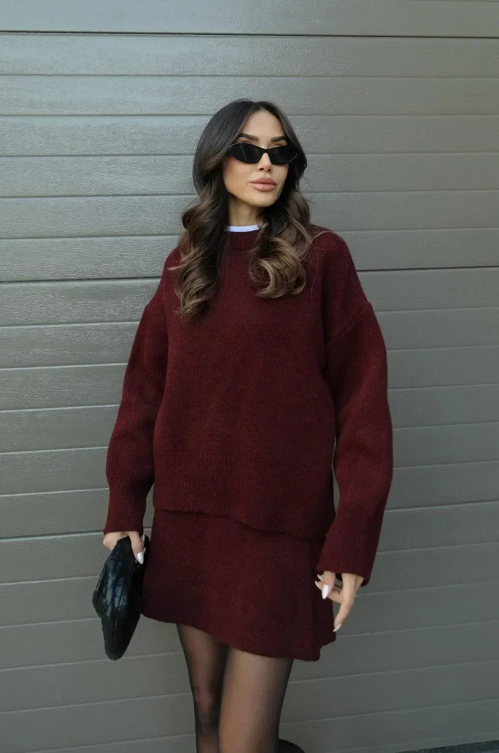 Two-Piece Knit Set Women – Stylish Comfortable Knit Outfit for Casual Wear