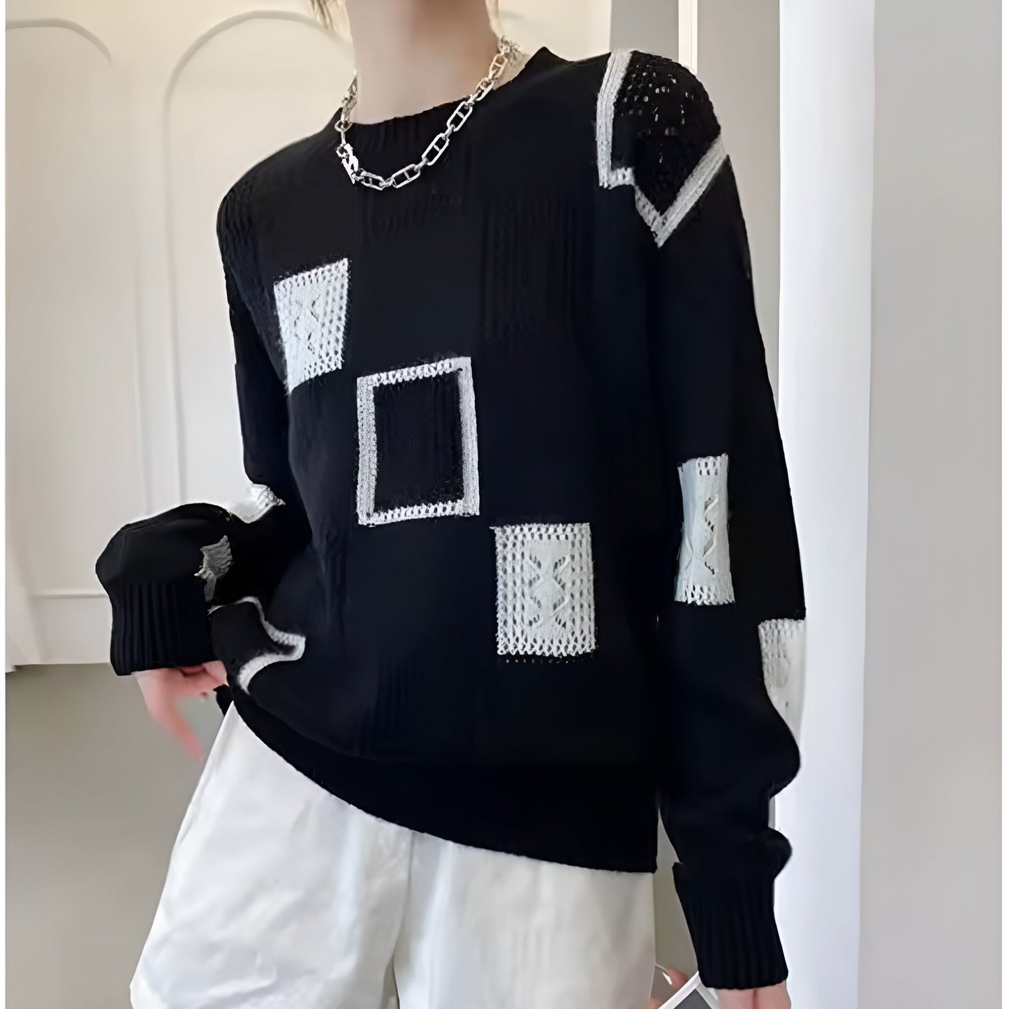 Women's Sweater - Unique Fashion Knit Pullover for Casual Wear