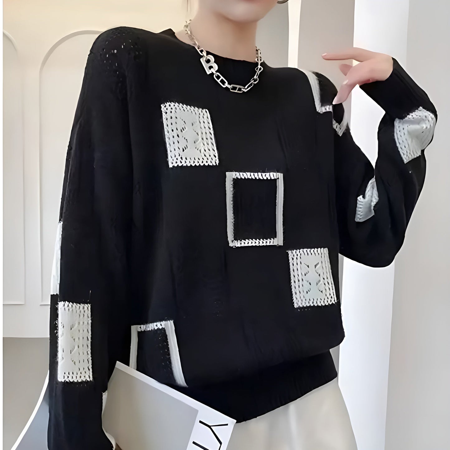 Women's Sweater - Unique Fashion Knit Pullover for Casual Wear