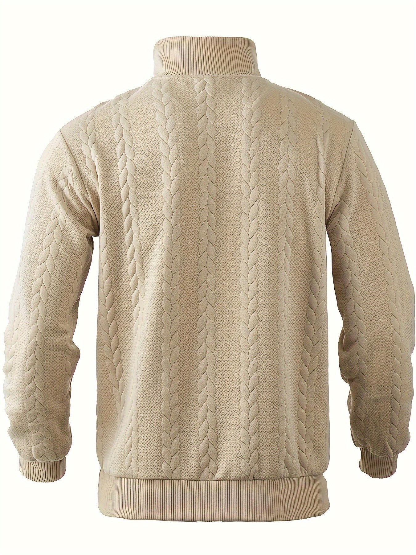 Men's Vintage Sweater – Zippered Knit Pullover for Casual Style