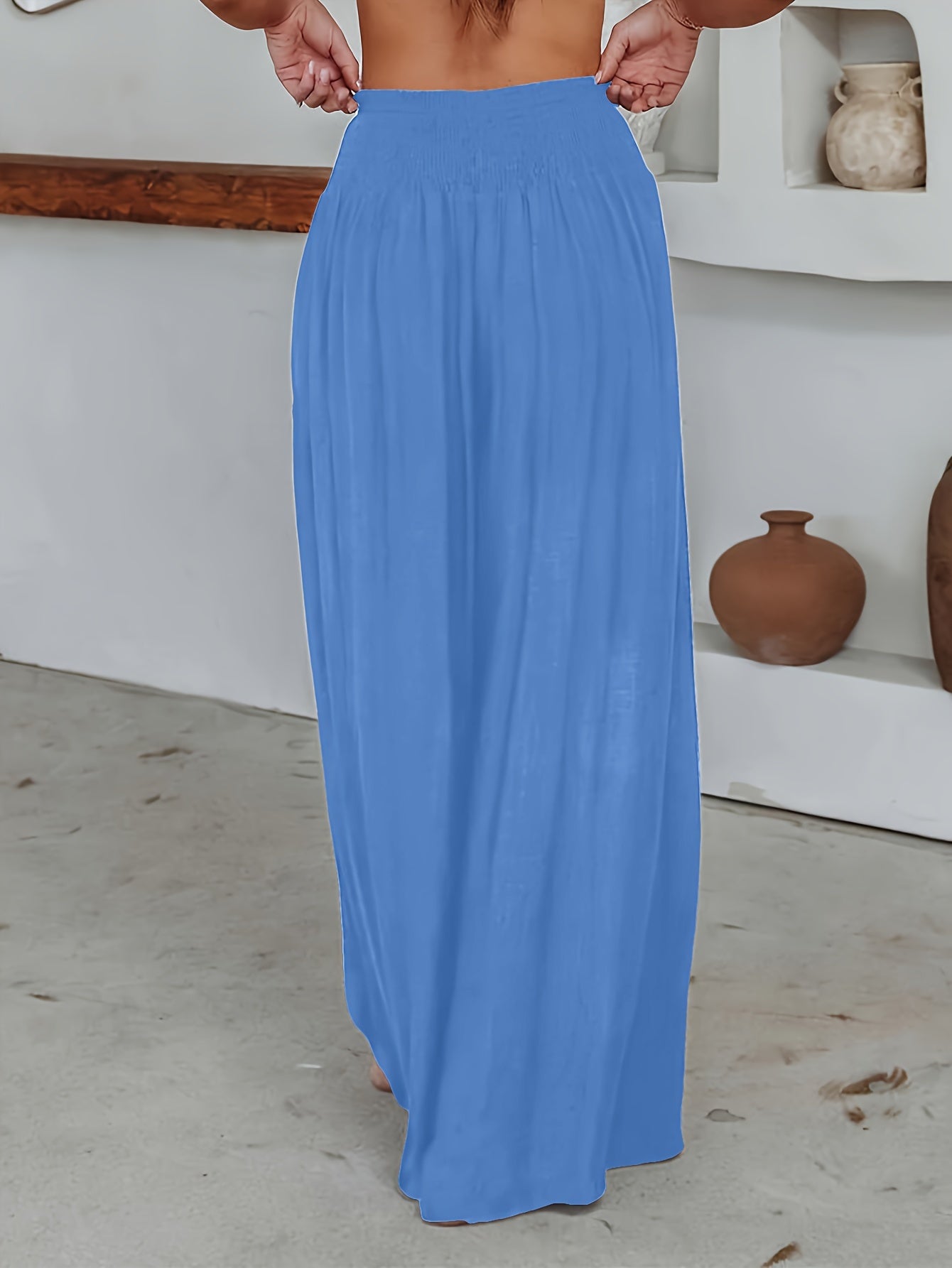 Wide Leg Pants for Women – Chic High-Waisted Trousers in Soft Fabric