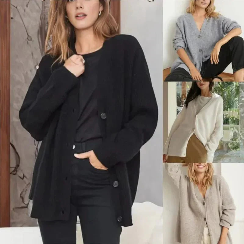 V-Neck Cardigan Women – Stylish Knit Sweater for Casual Wear