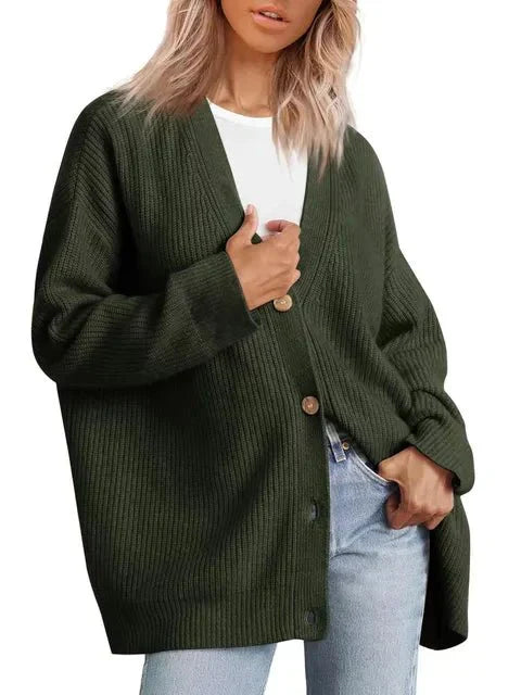 V-Neck Cardigan Women – Stylish Knit Sweater for Casual Wear