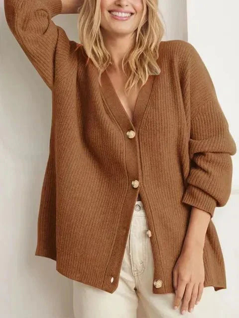 V-Neck Cardigan Women – Stylish Knit Sweater for Casual Wear