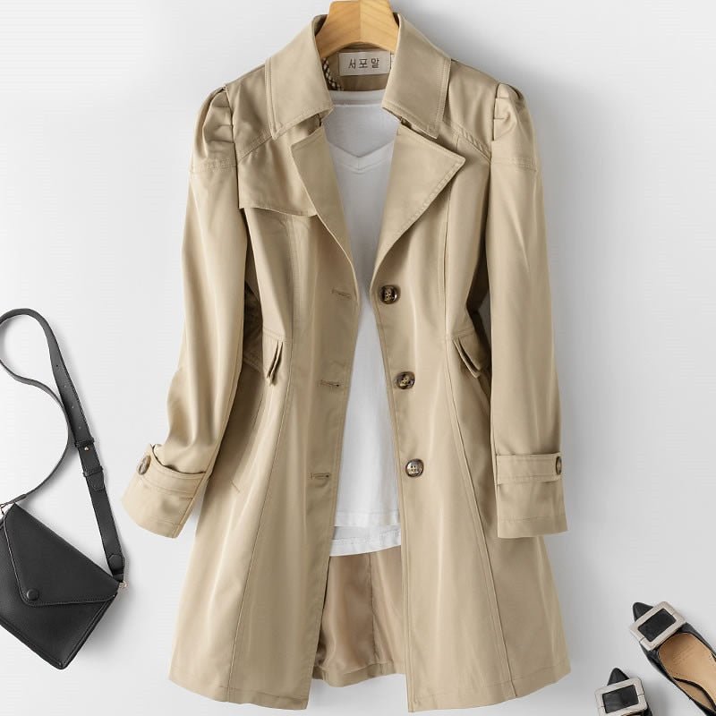 Classic Coat Women – Elegant Wool Overcoat for Winter