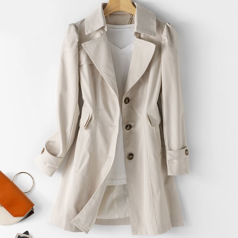 Classic Coat Women – Elegant Wool Overcoat for Winter