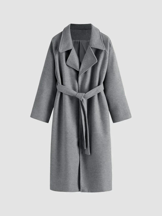 Women's Long Wool Coat – Elegant Warm Outerwear for Winter