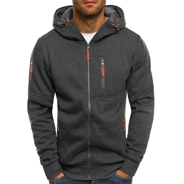 Men's Relaxed Zip-Up Hoodie – Soft Casual Sweatshirt for Everyday Wear