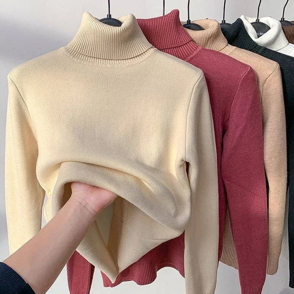 Fleece Turtleneck Women – Cozy Warm Pullover for Winter