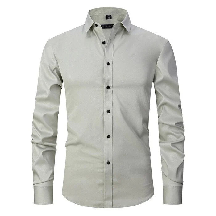 Men's Stretch Dress Shirt – Slim Fit, Comfortable Fabric for Business & Casual Wear