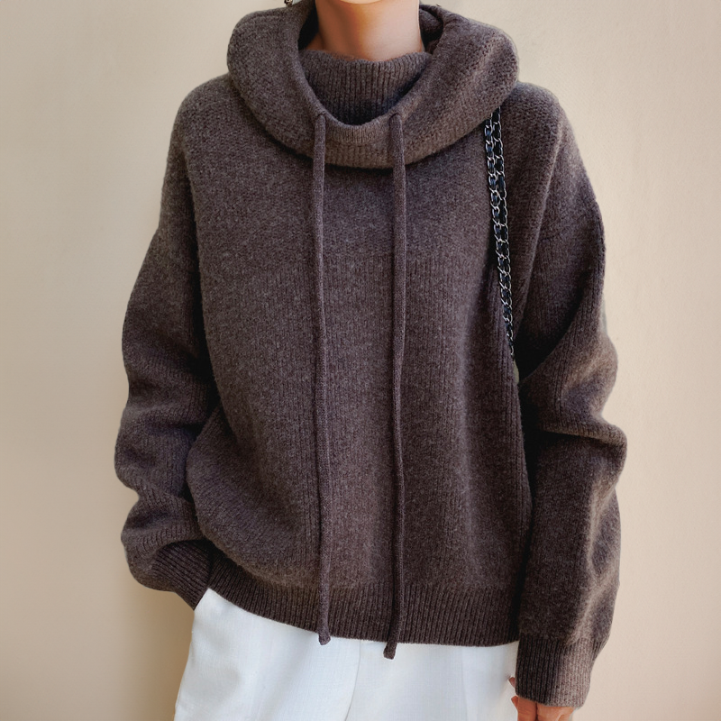 Hooded Knit Sweater Women – Cozy Pullover with Stylish Design