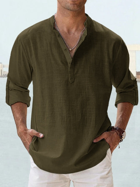 Casual Shirt Men – Lightweight Cotton Button-Up for Everyday Wear