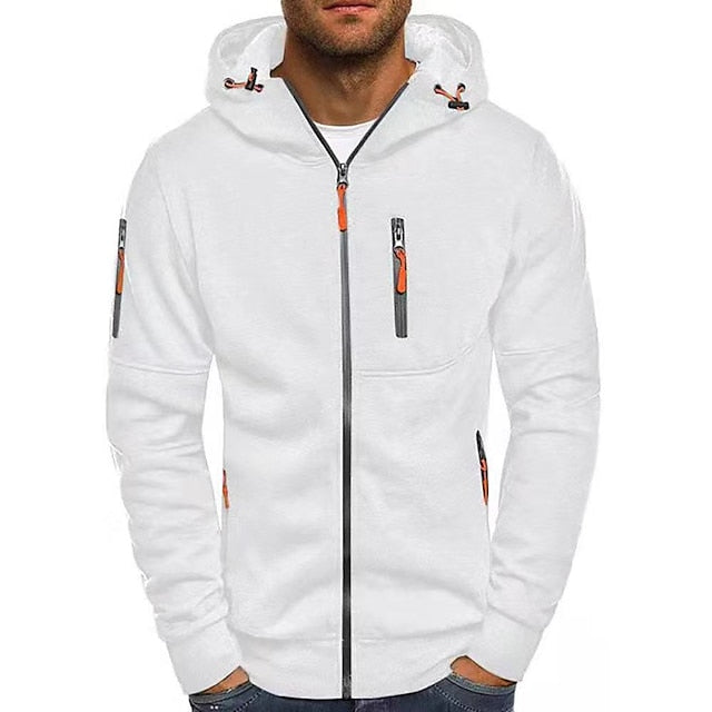 Men's Relaxed Zip-Up Hoodie – Soft Casual Sweatshirt for Everyday Wear