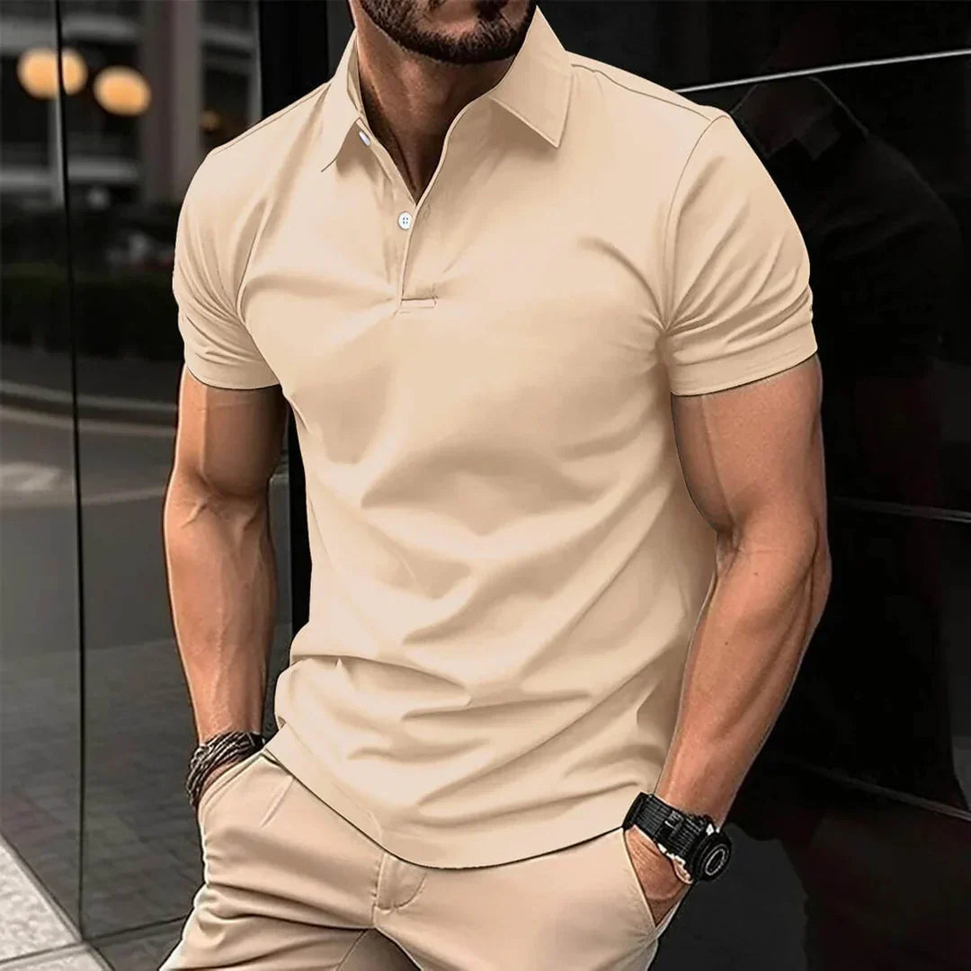 Casual Polo Shirt Men – Lightweight Cotton Short Sleeve Top