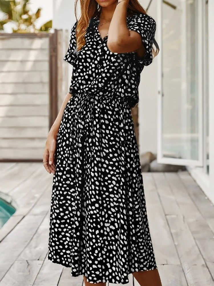 Vintage Dress Women – Elegant Retro Style Midi Dress for Special Occasions