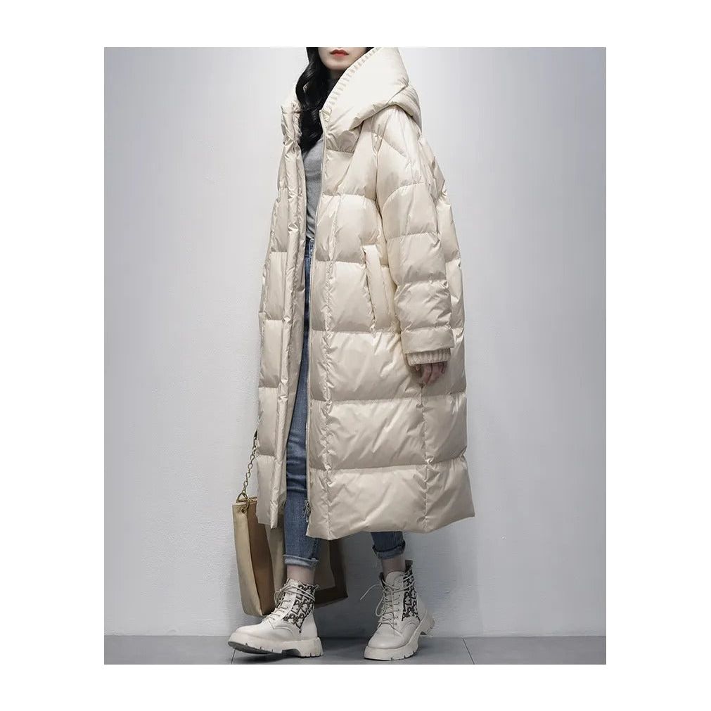 Down Jacket Women – Long Padded Coat for Cold Weather