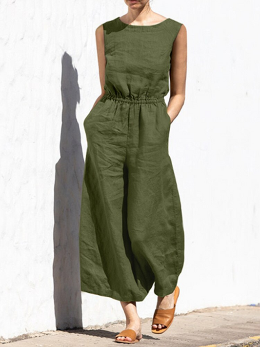 Women’s Jumpsuits – Round Neck Stylish Playsuits for Casual Wear