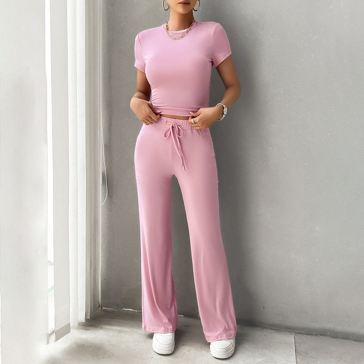 Comfortable Lounge Set – Stylish Soft Fabric Pajama Outfit