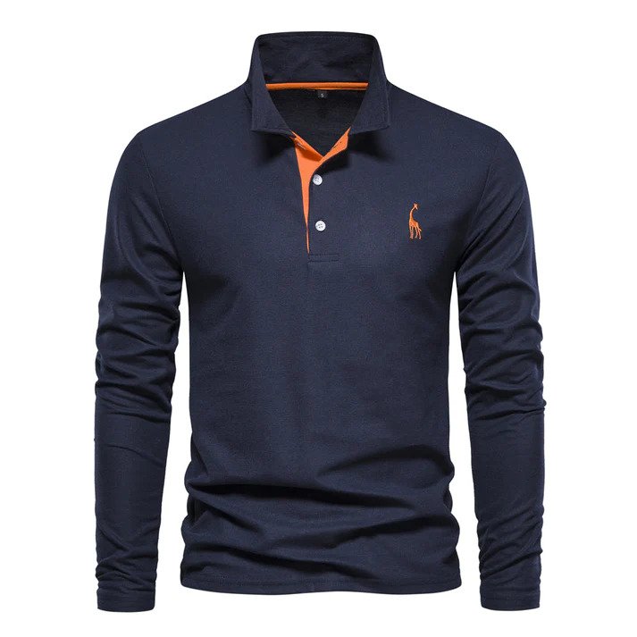 Men's Long-Sleeved Polo Shirt – Stylish Casual Wear for Every Occasion