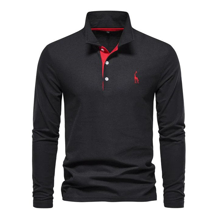 Men's Long-Sleeved Polo Shirt – Stylish Casual Wear for Every Occasion