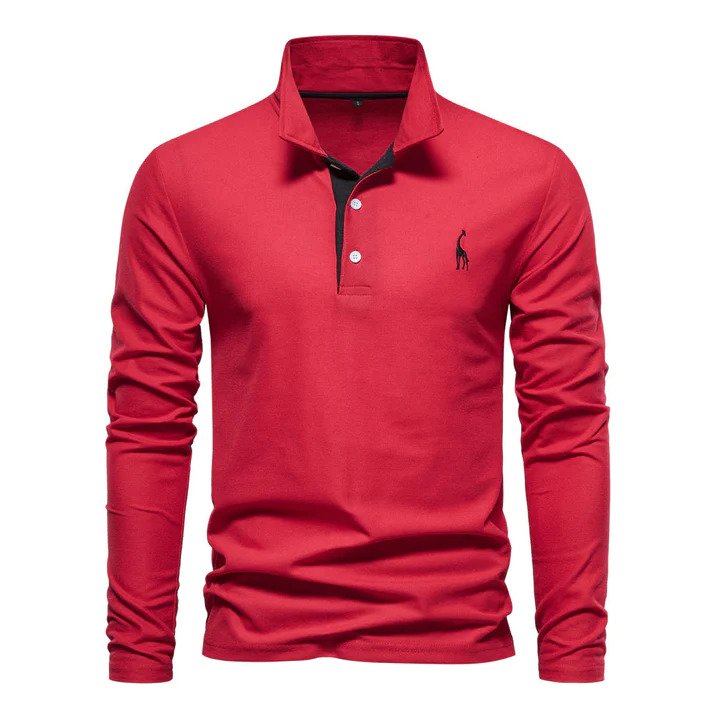 Men's Long-Sleeved Polo Shirt – Stylish Casual Wear for Every Occasion