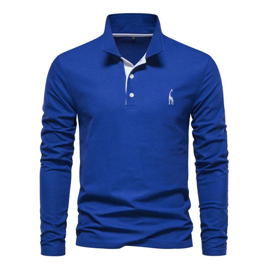 Men's Long-Sleeved Polo Shirt – Stylish Casual Wear for Every Occasion