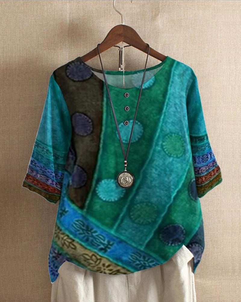 Boho Top Women – Relaxed Fit Lightweight Casual Blouse