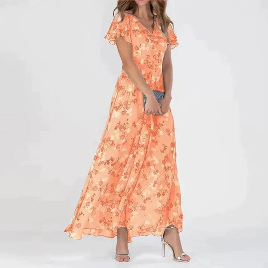 Colorful Dress for Women – Elegant Floral Print Summer Outfit