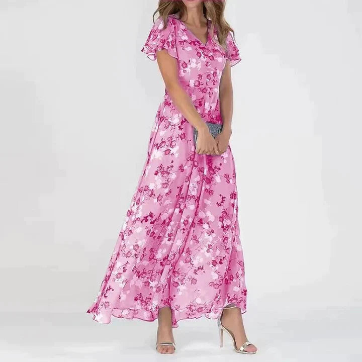 Colorful Dress for Women – Elegant Floral Print Summer Outfit