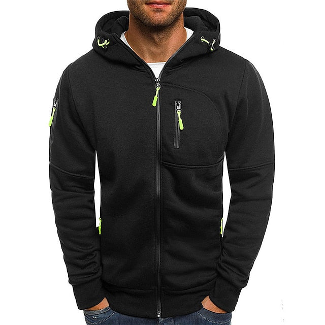 Men's Relaxed Zip-Up Hoodie – Soft Casual Sweatshirt for Everyday Wear